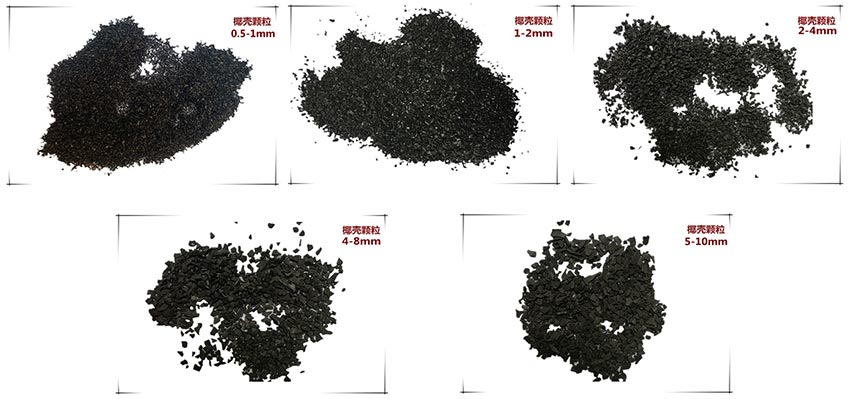 食品级椰壳活性炭规格对比图